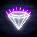 advpro-diamond-ultra-bright-led-neon-sign-fnu0235 - White & Purple