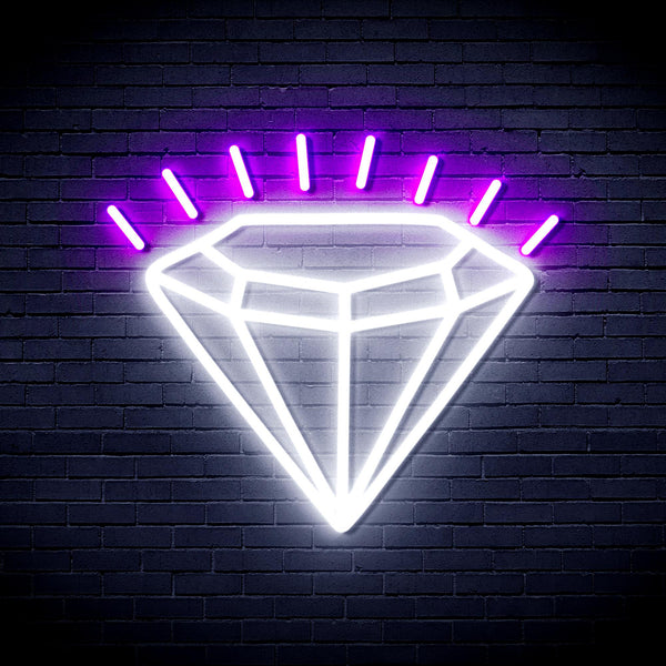 advpro-diamond-ultra-bright-led-neon-sign-fnu0235 - White & Purple