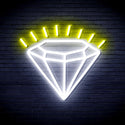 advpro-diamond-ultra-bright-led-neon-sign-fnu0235 - White & Yellow