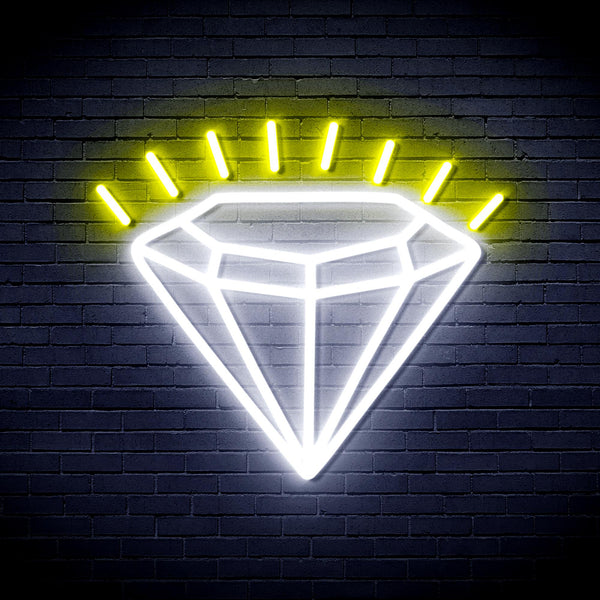 advpro-diamond-ultra-bright-led-neon-sign-fnu0235 - White & Yellow