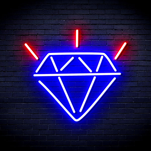 advpro-diamond-ultra-bright-led-neon-sign-fnu0236 - Blue & Red