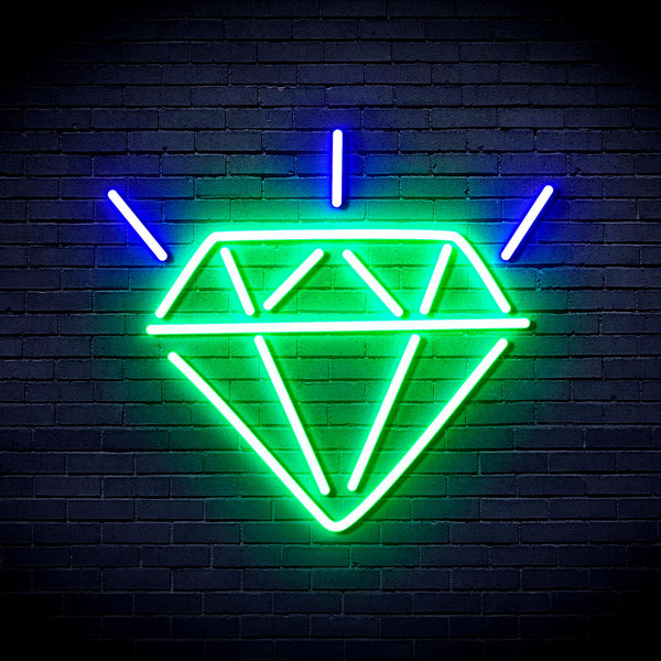 advpro-diamond-ultra-bright-led-neon-sign-fnu0236 - Green & Blue