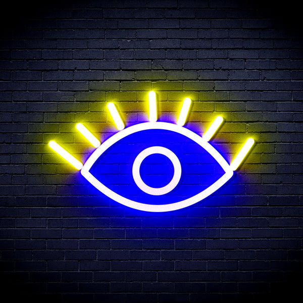 advpro-eye-ultra-bright-led-neon-sign-fnu0237 - Blue & Yellow