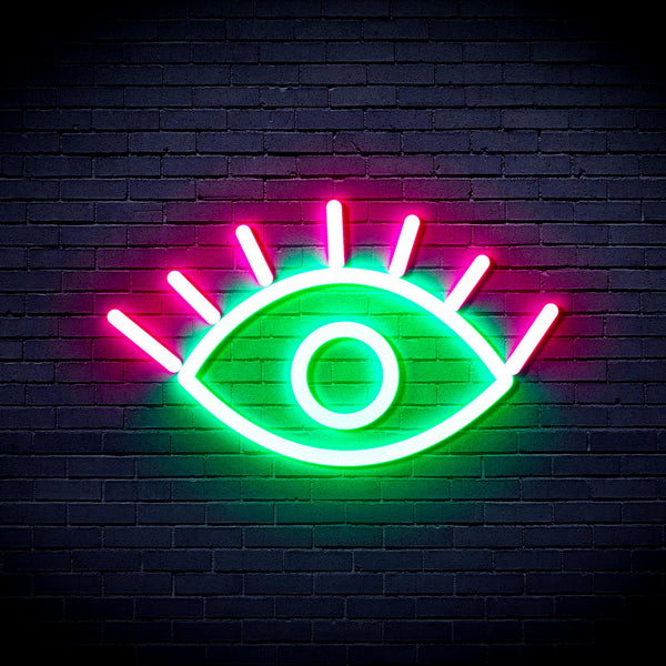 advpro-eye-ultra-bright-led-neon-sign-fnu0237 - Green & Pink