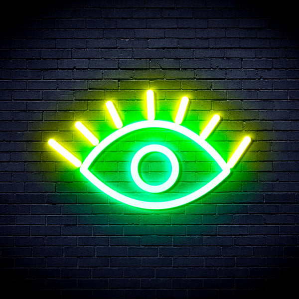 advpro-eye-ultra-bright-led-neon-sign-fnu0237 - Green & Yellow