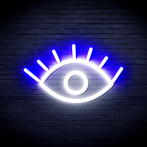 advpro-eye-ultra-bright-led-neon-sign-fnu0237 - White & Blue