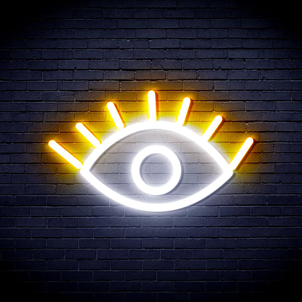 advpro-eye-ultra-bright-led-neon-sign-fnu0237 - White & Golden Yellow