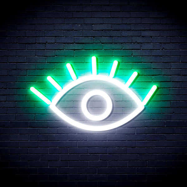 advpro-eye-ultra-bright-led-neon-sign-fnu0237 - White & Green