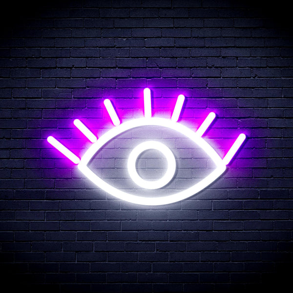 advpro-eye-ultra-bright-led-neon-sign-fnu0237 - White & Purple