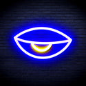 advpro-sleepy-eye-ultra-bright-led-neon-sign-fnu0238 - Blue & Yellow