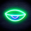 advpro-sleepy-eye-ultra-bright-led-neon-sign-fnu0238 - Green & Blue