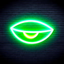 advpro-sleepy-eye-ultra-bright-led-neon-sign-fnu0238 - Green & Yellow
