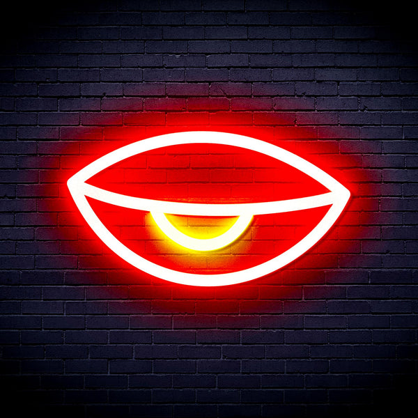 advpro-sleepy-eye-ultra-bright-led-neon-sign-fnu0238 - Red & Yellow