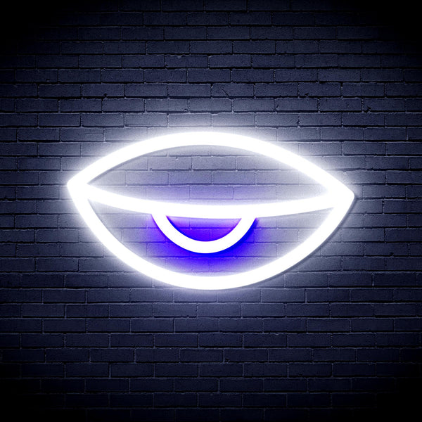advpro-sleepy-eye-ultra-bright-led-neon-sign-fnu0238 - White & Blue