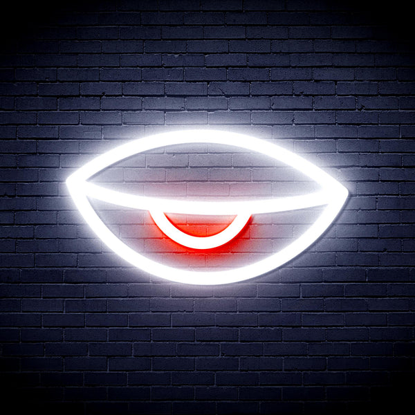 advpro-sleepy-eye-ultra-bright-led-neon-sign-fnu0238 - White & Red