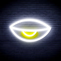 advpro-sleepy-eye-ultra-bright-led-neon-sign-fnu0238 - White & Yellow