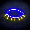 advpro-closed-eye-ultra-bright-led-neon-sign-fnu0239 - Blue & Yellow