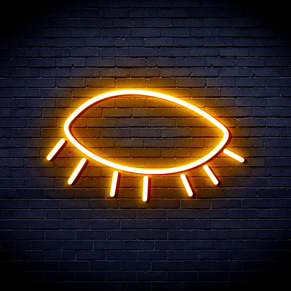 advpro-closed-eye-ultra-bright-led-neon-sign-fnu0239 - Golden Yellow