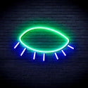advpro-closed-eye-ultra-bright-led-neon-sign-fnu0239 - Green & Blue