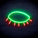 advpro-closed-eye-ultra-bright-led-neon-sign-fnu0239 - Green & Red