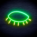 advpro-closed-eye-ultra-bright-led-neon-sign-fnu0239 - Green & Yellow