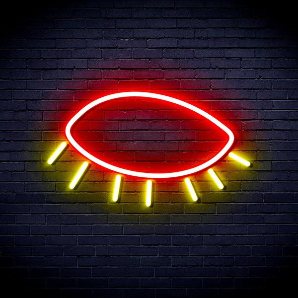 advpro-closed-eye-ultra-bright-led-neon-sign-fnu0239 - Red & Yellow