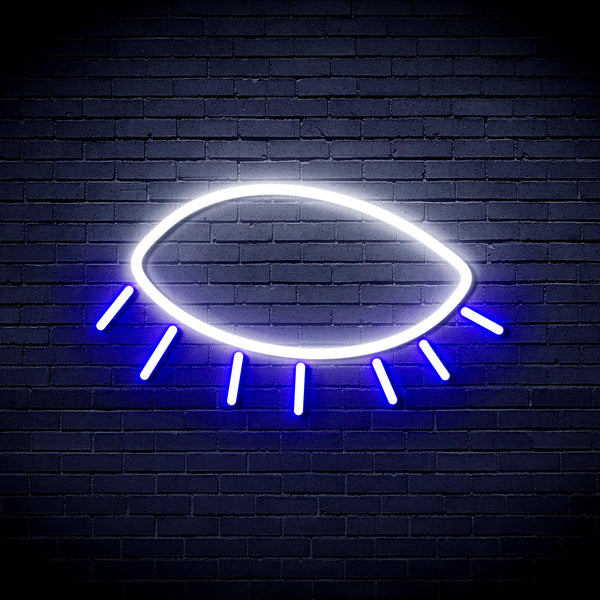 advpro-closed-eye-ultra-bright-led-neon-sign-fnu0239 - White & Blue