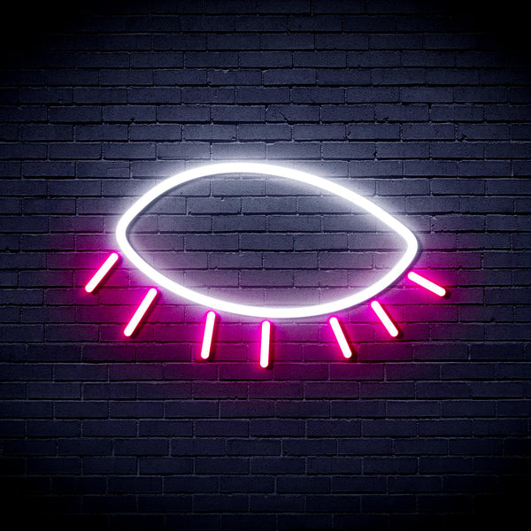 advpro-closed-eye-ultra-bright-led-neon-sign-fnu0239 - White & Pink