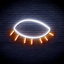 advpro-closed-eye-ultra-bright-led-neon-sign-fnu0239 - White & Orange