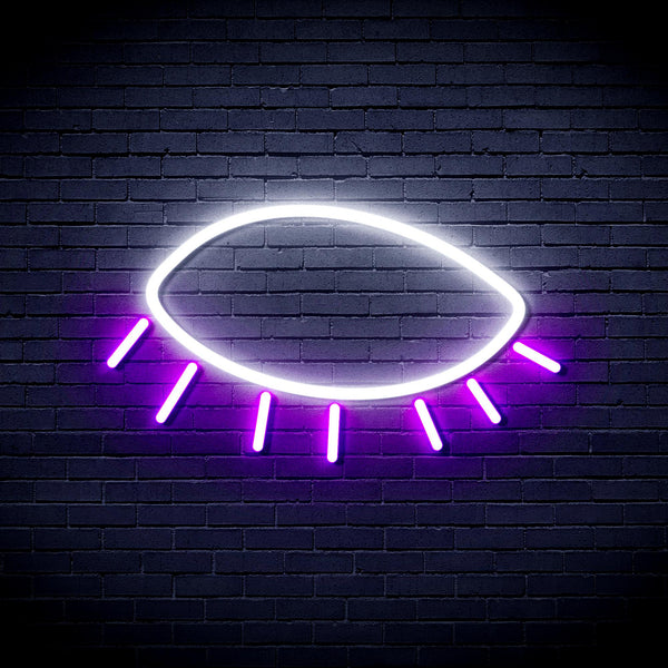 advpro-closed-eye-ultra-bright-led-neon-sign-fnu0239 - White & Purple