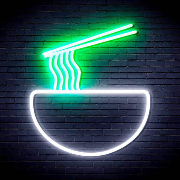 advpro-ramen-ultra-bright-led-neon-sign-fnu0240 - White & Green