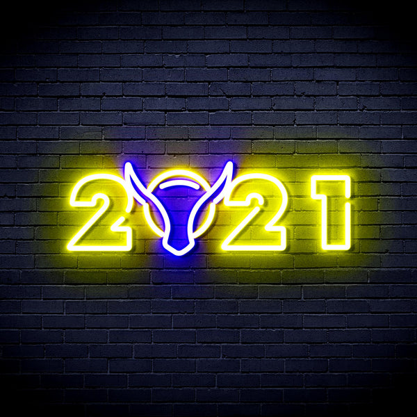 advpro-2021-with-ox-head-ultra-bright-led-neon-sign-fnu0243 - Blue & Yellow