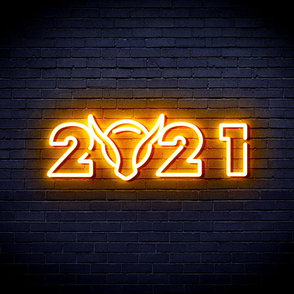 advpro-2021-with-ox-head-ultra-bright-led-neon-sign-fnu0243 - Golden Yellow