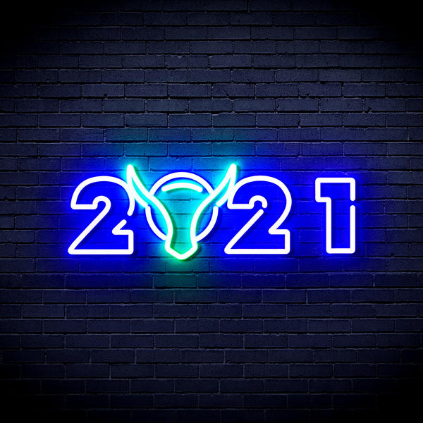 advpro-2021-with-ox-head-ultra-bright-led-neon-sign-fnu0243 - Green & Blue