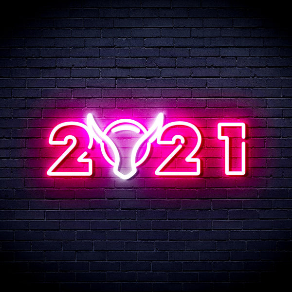 advpro-2021-with-ox-head-ultra-bright-led-neon-sign-fnu0243 - White & Pink