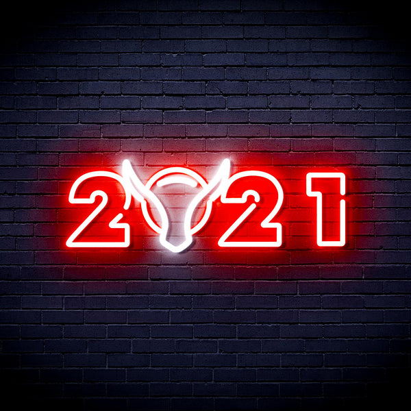 advpro-2021-with-ox-head-ultra-bright-led-neon-sign-fnu0243 - White & Red
