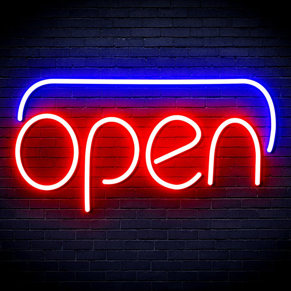 advpro-open-ultra-bright-led-neon-sign-fnu0244 - Blue & Red