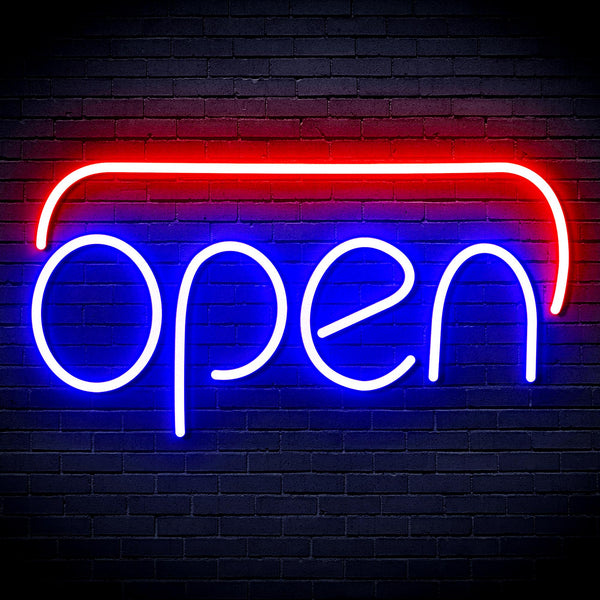 advpro-open-ultra-bright-led-neon-sign-fnu0244 - Red & Blue