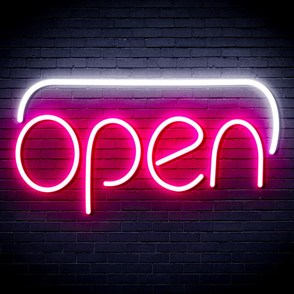 advpro-open-ultra-bright-led-neon-sign-fnu0244 - White & Pink