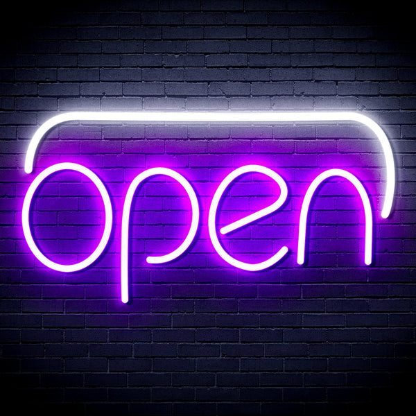 advpro-open-ultra-bright-led-neon-sign-fnu0244 - White & Purple