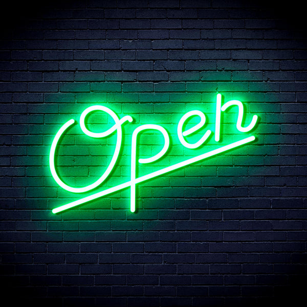 advpro-open-ultra-bright-led-neon-sign-fnu0245 - Green