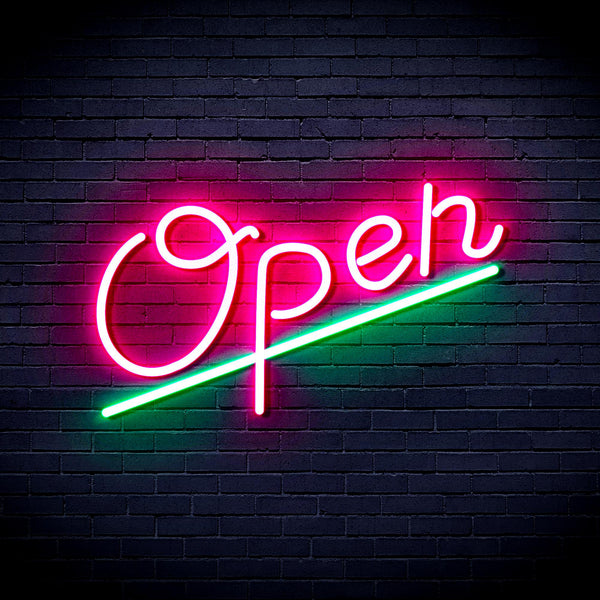 advpro-open-ultra-bright-led-neon-sign-fnu0245 - Green & Pink