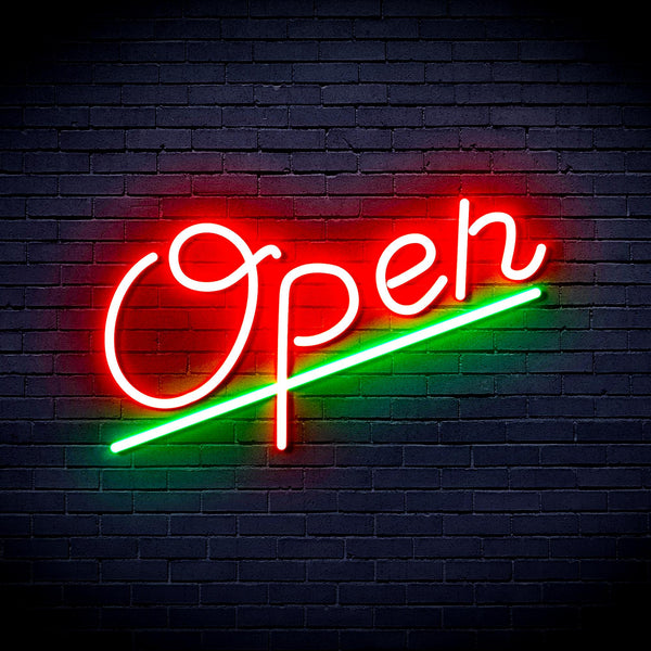 advpro-open-ultra-bright-led-neon-sign-fnu0245 - Green & Red