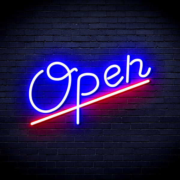 advpro-open-ultra-bright-led-neon-sign-fnu0245 - Red & Blue