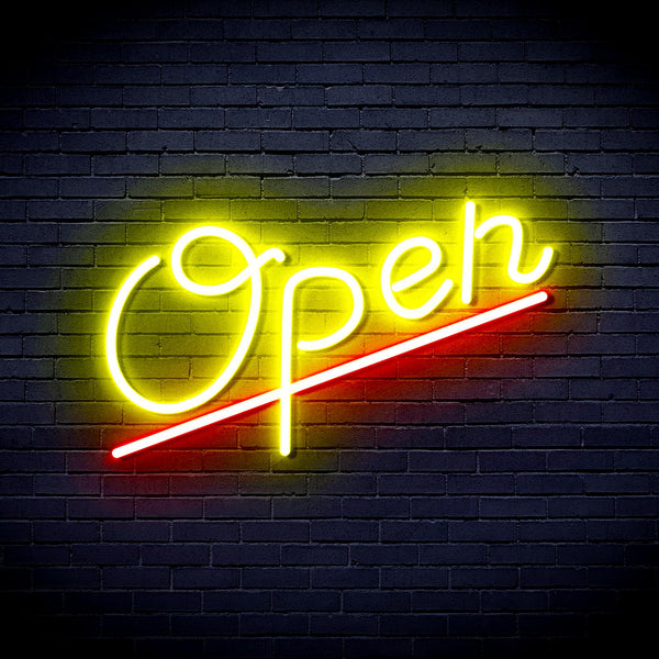 advpro-open-ultra-bright-led-neon-sign-fnu0245 - Red & Yellow