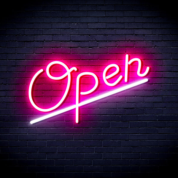 advpro-open-ultra-bright-led-neon-sign-fnu0245 - White & Pink