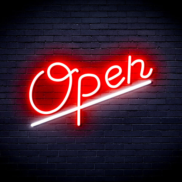 advpro-open-ultra-bright-led-neon-sign-fnu0245 - White & Red
