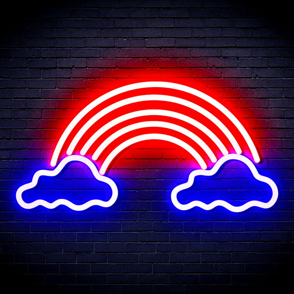 advpro-clouds-with-rainbow-ultra-bright-led-neon-sign-fnu0251 - Blue & Red