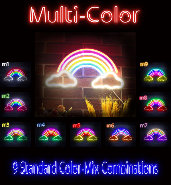 advpro-clouds-with-rainbow-ultra-bright-led-neon-sign-fnu0251 - Multi-Color