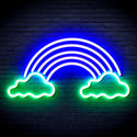 advpro-clouds-with-rainbow-ultra-bright-led-neon-sign-fnu0251 - Green & Blue
